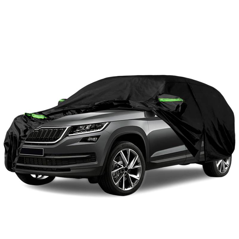 Autoabdeckung Wasserdicht Ersatz für Skoda Kodiaq 2016-2023, Auto Abdeckplane Autogarage Autoplane Ganzgarage, Atmungsaktive Vollgarage Wasserdicht Reflexionsstreifen, 185(L)* 74(W)* 66(H) von JinsenTGG