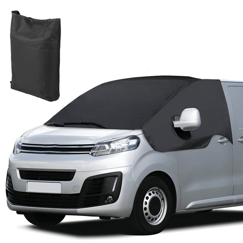 Frontscheibe Wrap Cover Ersatz für Citroen Jumpy 2016-2023, Sonnenschutz Frontscheibenabdeckung Reisemobil Ersatz für Opel Vivaro 2019-2023, 600D Wasserdichtes Schnee EIS Frost Staub Sonne von JinsenTGG