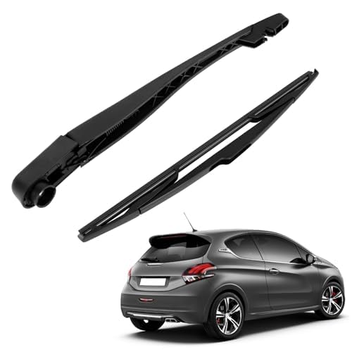 Hinterer Scheibenwischerarm Ersatz für Peugeot 208 2013-2021 Zubehör, Heckscheibenwischer & Heckwischerarm, Auto Heckwischerblatt Blatt Kit Wasserdicht Heckscheibenwischerarm (for Peugeot 208) von JinsenTGG