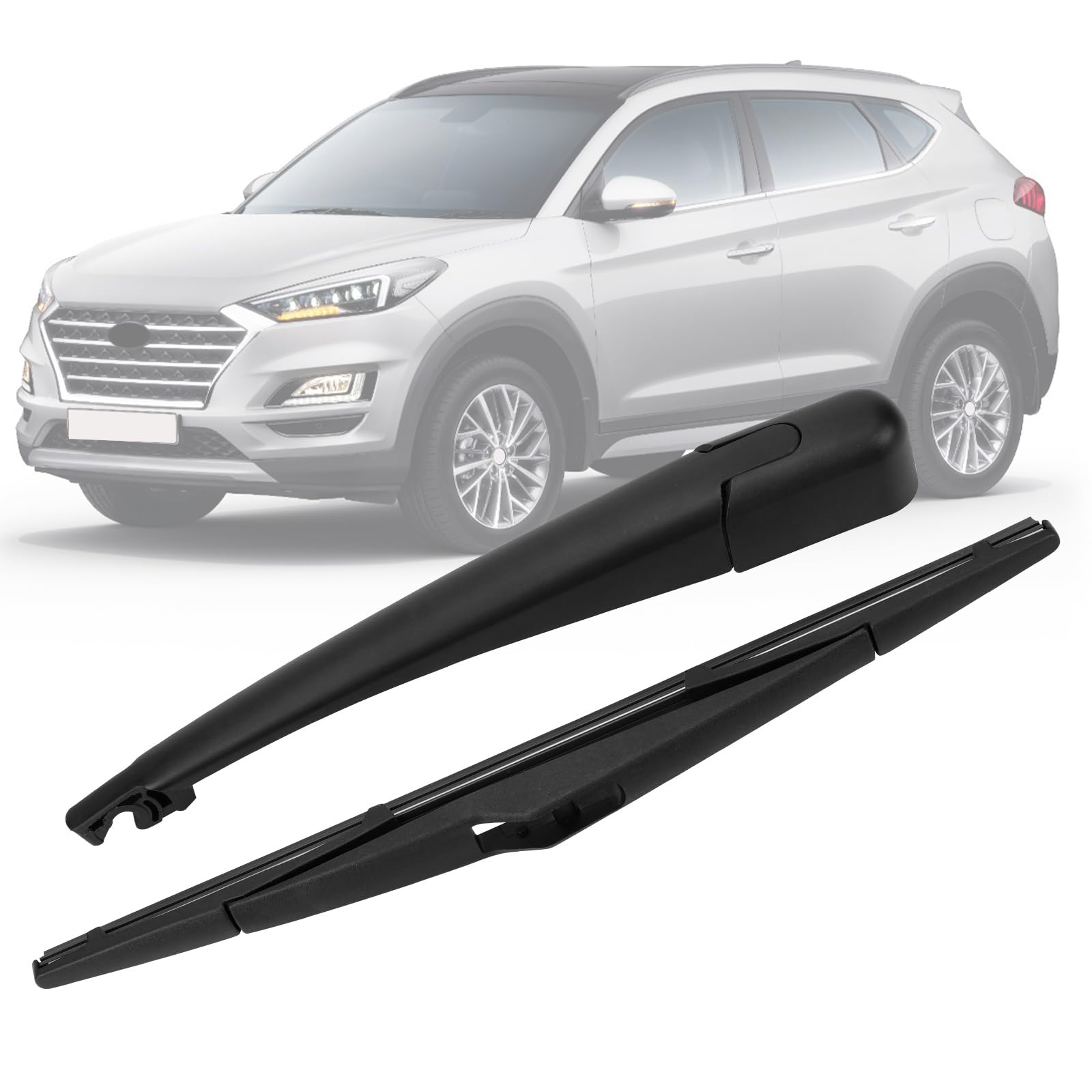 Hinterer Scheibenwischerarm Kompatibel mit Hyundai IX35/Tucson/I10/I20/I30/I40/Kona 2008-2025, Heckscheibenwischer Heckwischerarm Auto Heckwischerblatt Blatt Kit Wasserdicht Heckscheibenwischerarm von JinsenTGG