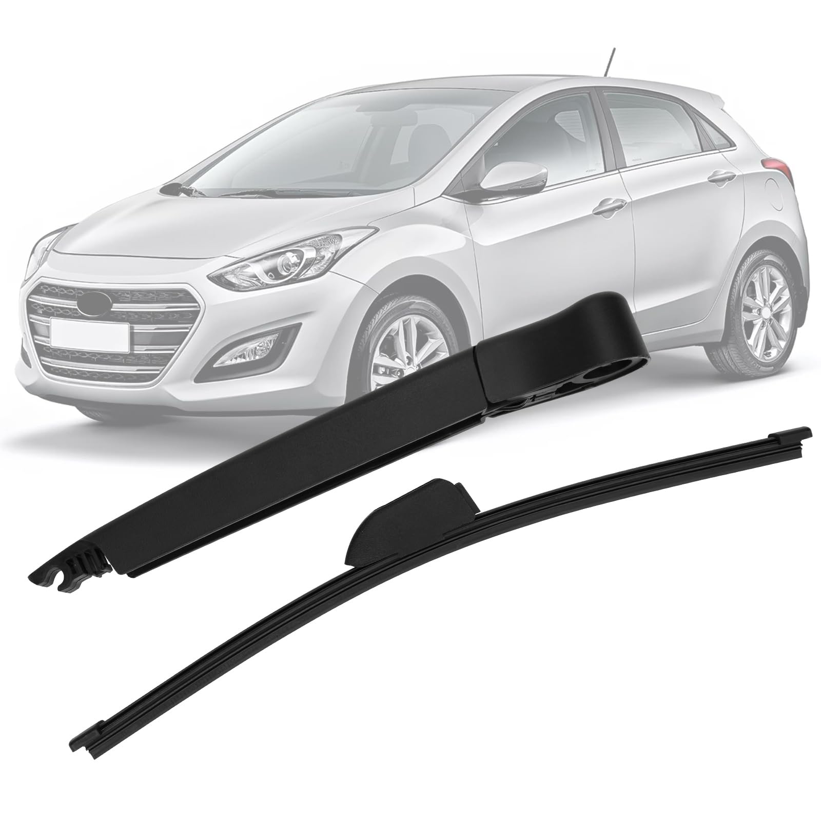 Hinterer Scheibenwischerarm Kompatibel mit Hyundai i30 GD 2011-2017, Heckscheibenwischer Heckwischerarm Auto Heckwischerblatt Blatt Kit Wasserdicht Heckscheibenwischerarm von JinsenTGG