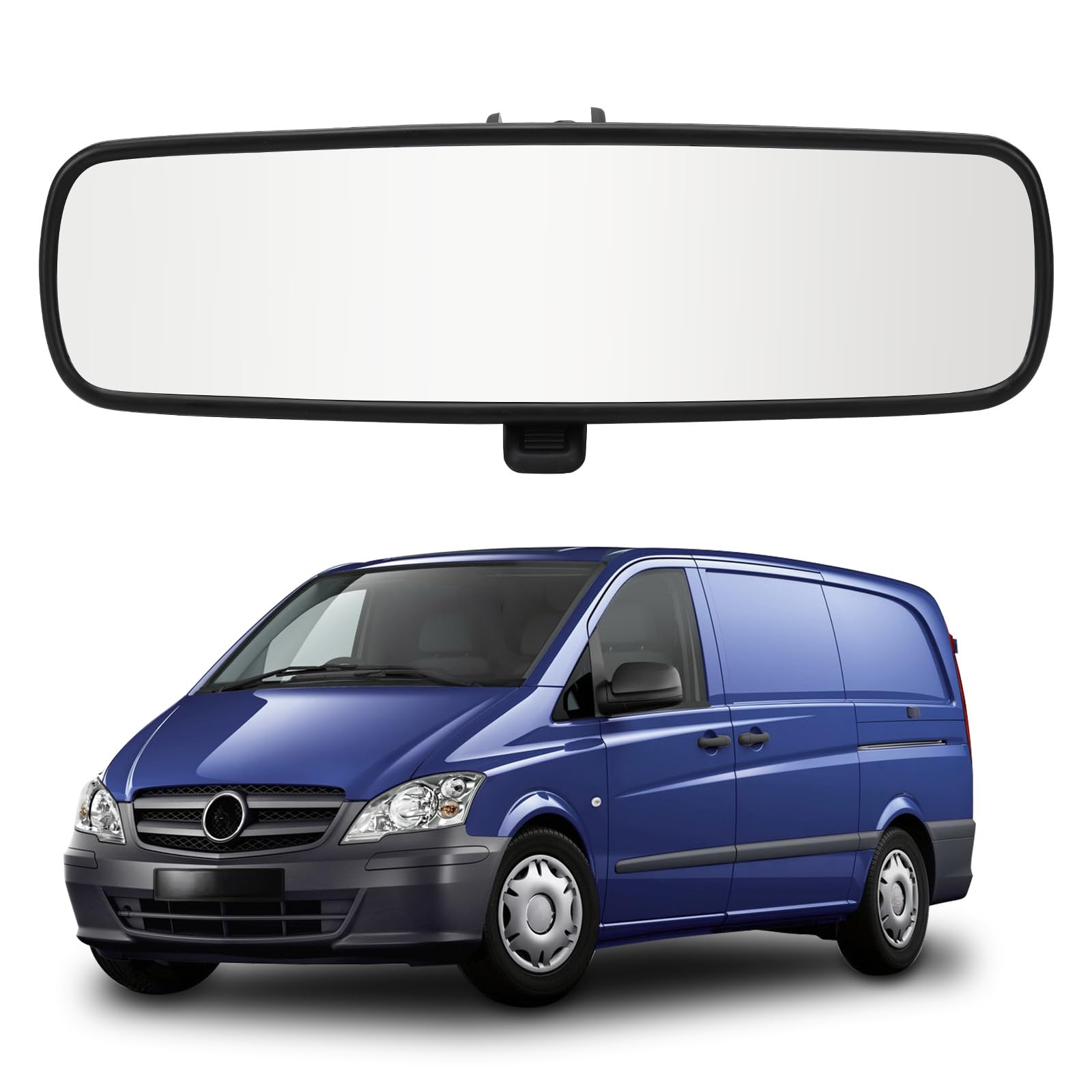 Innenrückspiegel Ersatz für Mercedes Sprinter NCV3 2006-2021 / Vito W639 2003-2014, Rückspiegel Auto-Innenspiegel Glas Spiegel Ersatz für VW Crafte 2006-2024, 6398100517, 9018100017 von JinsenTGG