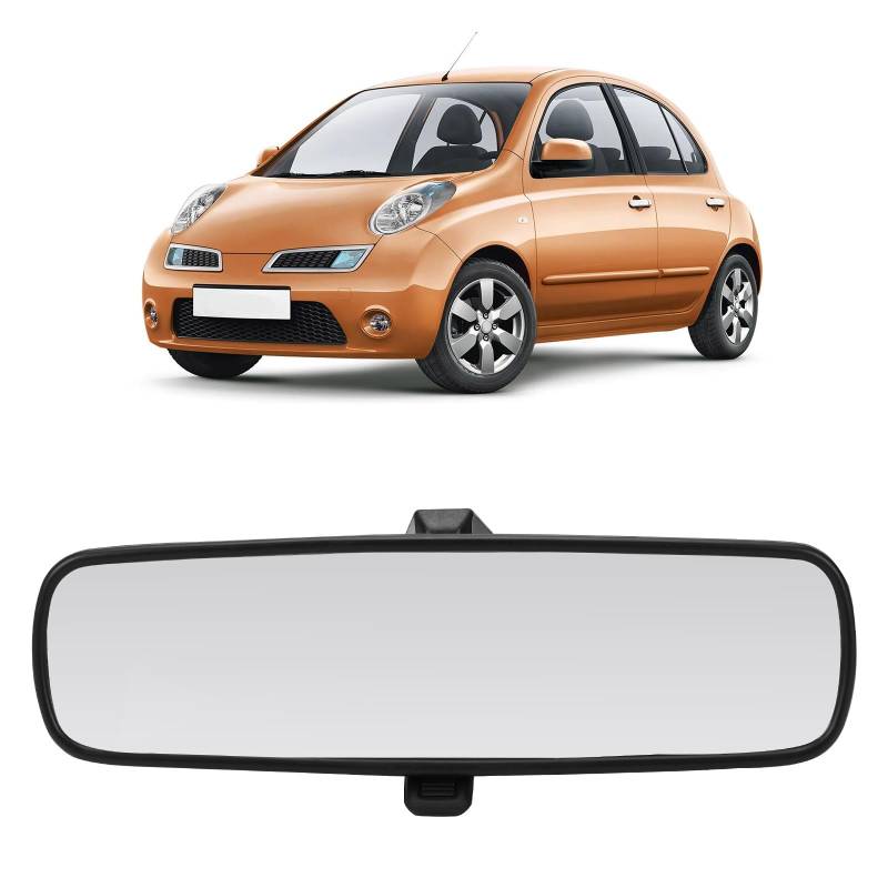 Innenrückspiegel Kompatibel mit Nissan Micra K12 K13 2003-2022, Rückspiegel Auto Innenspiegel Glas Spiegel, 1C1517T695AA1C6J 4385007 von JinsenTGG