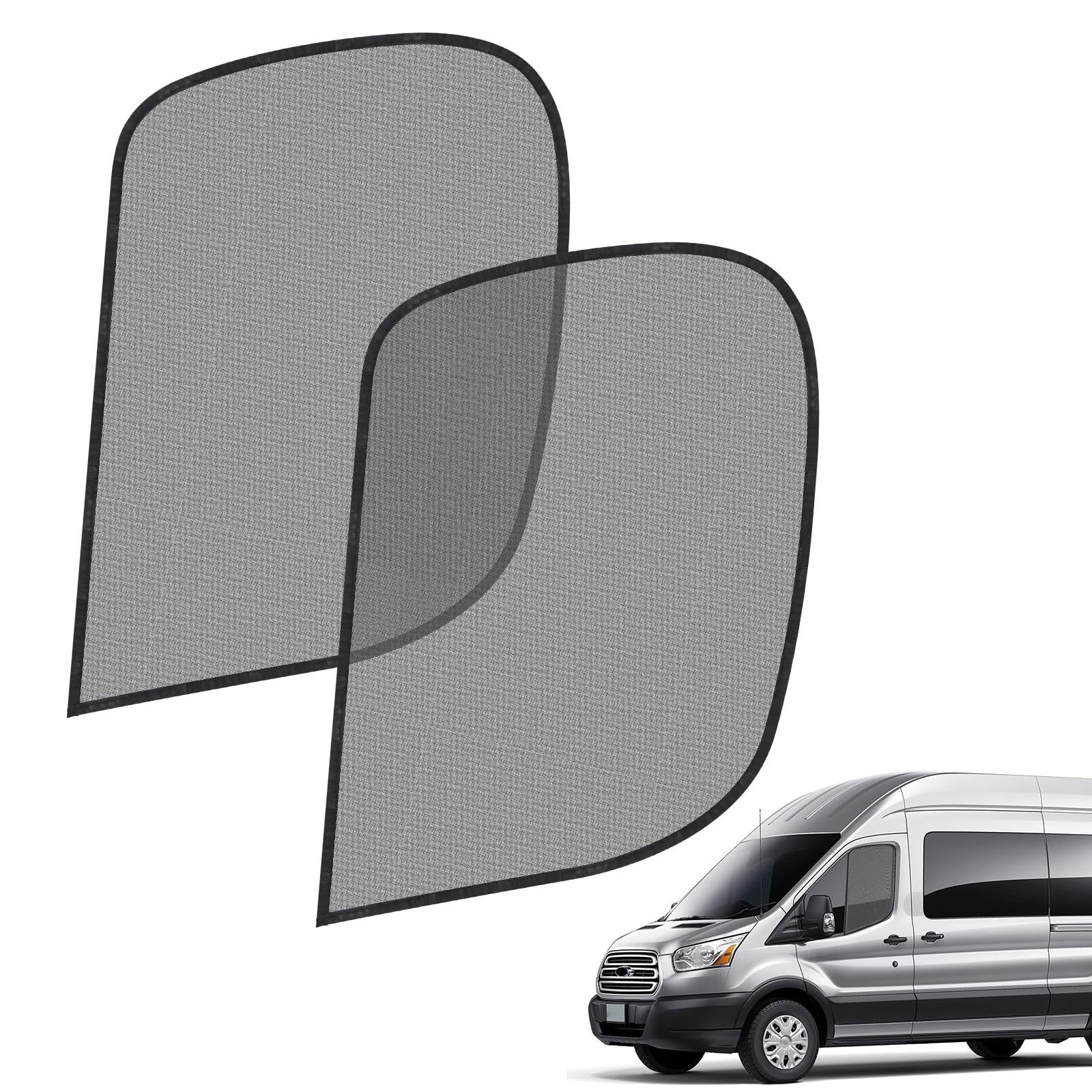 Insektenschutzgitter Kompatibel für Ford Transit MK8/MK9 2015-2024 Medium/High Roof, Magnetisches Insektennetz für Vordertüren (Paar) 2 Stück, Moskitonetze Atmungsaktiv Insekten für Outdoor Camping von JinsenTGG