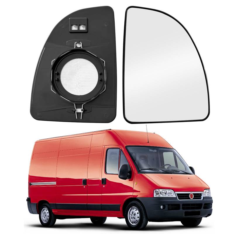 JinsenTGG Spiegelglas Ersatz für Fiat Ducato/Peugeot Boxer/Citroen Relay 1998-2005, Außenspiegel Glas Asphärisch Verstellbar Geeignet, Umkehrlinse Rückfahrglas Spiegel, Obere Linse (Rechts) von JinsenTGG