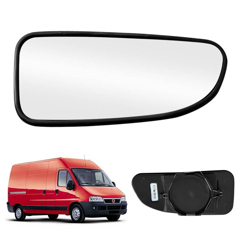 JinsenTGG Spiegelglas Ersatz für Fiat Ducato/Peugeot Boxer/Citroen Relay 1998-2005, Außenspiegel Glas Asphärisch Verstellbar Geeignet, Umkehrlinse Rückfahrglas Spiegel, Untere Linse (Rechts) von JinsenTGG