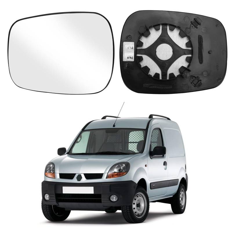 JinsenTGG Spiegelglas Ersatz für Renault Kangoo I 2004-2009, Beheizbar Außenspiegel Glas Asphärisch Verstellbar Geeignet, Umkehrlinse Rückfahrglas Spiegel (Links) von JinsenTGG