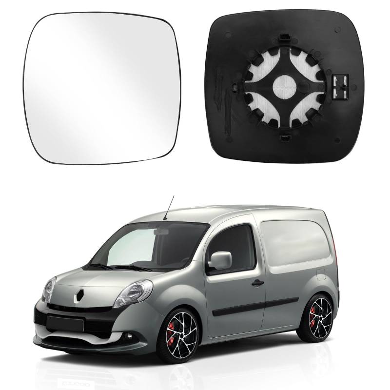 JinsenTGG Spiegelglas Ersatz für Renault Kangoo II 2007-2012, Beheizbar Außenspiegel Glas Asphärisch Verstellbar Geeignet, Umkehrlinse Rückfahrglas Spiegel (Links) von JinsenTGG