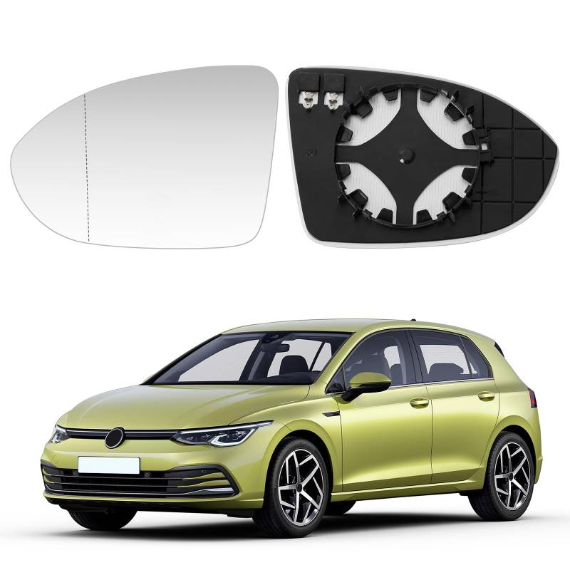 JinsenTGG Spiegelglas Ersatz für VW ID.3 2019-2024 / Golf Mk8 2019-2024, Außenspiegel Glas Asphärisch Verstellbar Geeignet, Umkehrlinse Rückfahrglas Spiegel (Links) von JinsenTGG