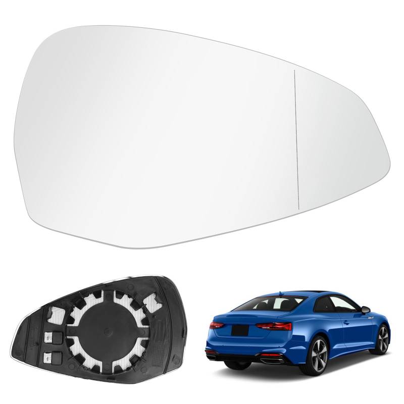 Spiegelglas Ersatz für Audi A4/A4L B9 2017-2021 / A5 2017-2021, Außenspiegel Glas Asphärisch Verstellbar Umkehrlinse Rückfahrglas Geeignet, Umkehrlinse Rückfahrglas Spiegel (Rechts) von JinsenTGG