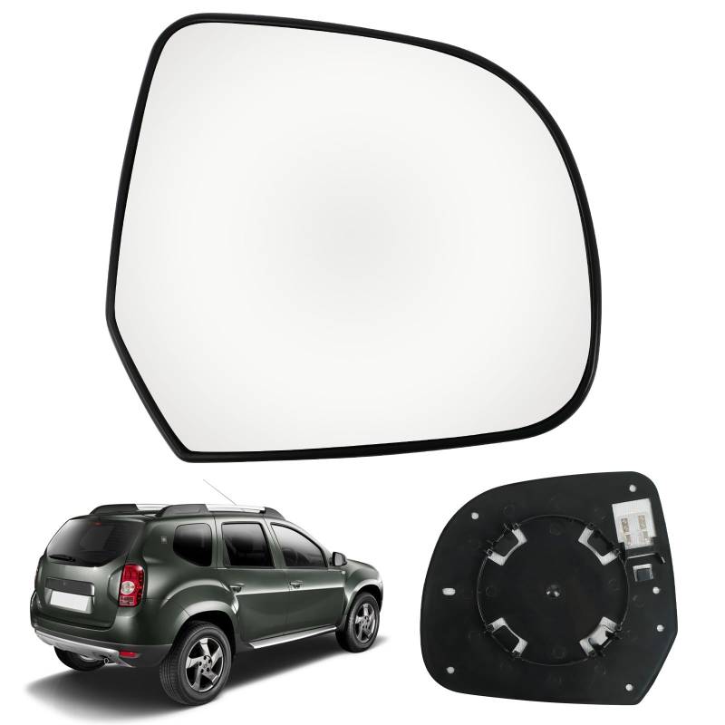 Spiegelglas Ersatz für Dacia Duster 2010-2013/Lodgy/Dokker 2012-2021, Außenspiegel Glas Asphärisch Verstellbar Umkehrlinse Rückfahrglas Geeignet Ersatz für Nissan Micra K13 2010-2017/Leaf (Rechts) von JinsenTGG