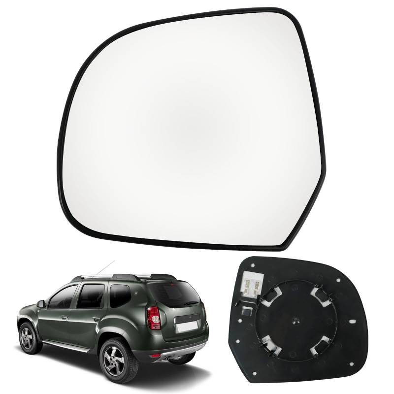 Spiegelglas Ersatz für Dacia Duster 2010-2013/Lodgy/Dokker 2012-2021, Außenspiegel Glas Asphärisch Verstellbar Umkehrlinse Rückfahrglas Geeignet Ersatz für Nissan Micra K13 2010-2017/Leaf (Links) von JinsenTGG