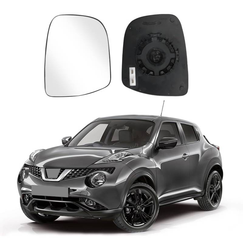 Spiegelglas Ersatz für Nissan Juke 2015-2020, Außenspiegel Glas Asphärisch Verstellbar Geeignet, Umkehrlinse Rückfahrglas Spiegel (Links) von JinsenTGG