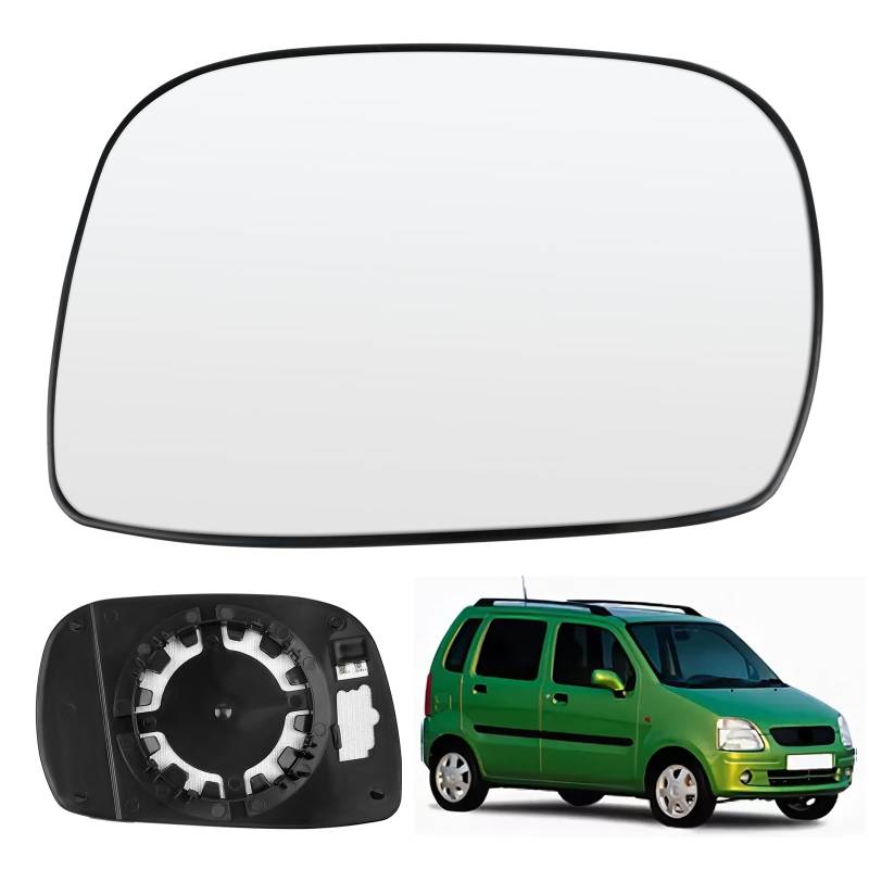 Spiegelglas Ersatz für Opel Agila A 2000-2007, Außenspiegel Glas Asphärisch Verstellbar Umkehrlinse Rückfahrglas Geeignet, Umkehrlinse Rückfahrglas Spiegel (Rechts) von JinsenTGG