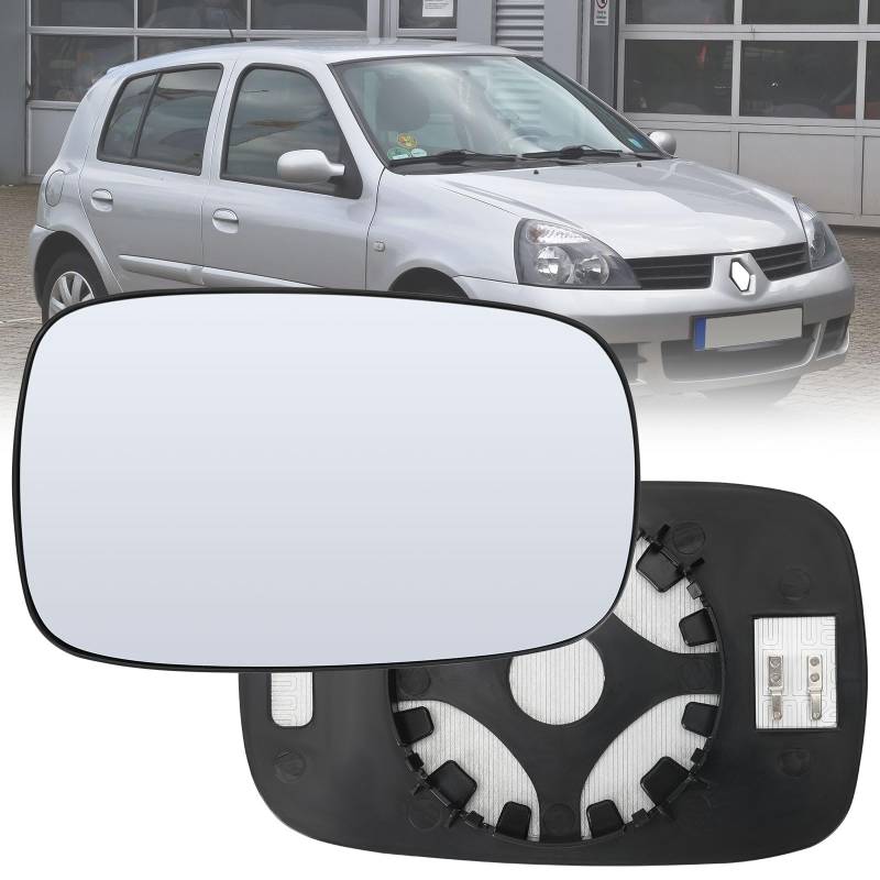 Spiegelglas Ersatz für Renault Clio MK3 2005-2009/Megane MK2 scenic MK2/Grand scenic 2003-2009, Außenspiegel Glas Asphärisch Verstellbar Geeignet, Umkehrlinse Rückfahrglas Spiegel (Rechts) von JinsenTGG