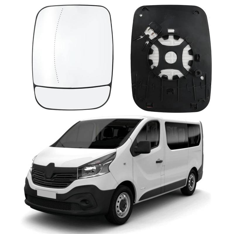 Spiegelglas Ersatz für Renault Trafic 2014-2019 / NV300 2016-2019 / Vivaro B 2014-2019 / Talento 2016-2019, Außenspiegel Glas Asphärisch, Verstellbar Geeignet Umkehrlinse Rückfahrglas Spiegel (Links) von JinsenTGG