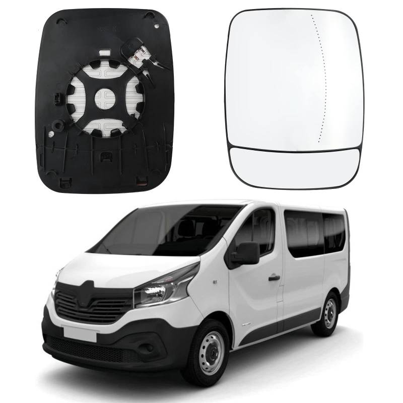 Spiegelglas Ersatz für Renault Trafic 2014-2019 / NV300 2016-2019 / Vivaro B 2014-2019 / Talento 2016-2019, Außenspiegel Glas Asphärisch, Verstellbar Geeignet Umkehrlinse Rückfahrglas Spiegel (Rechts) von JinsenTGG