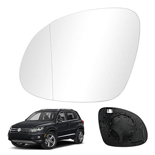 Spiegelglas Ersatz für VW Tiguan 2007-2016, Außenspiegel Glas Asphärisch Ersatz für Skoda Yeti 2014-2017, Außenspiegel Verstellbar Geeignet, Umkehrlinse Rückfahrglas Spiegel (Links) von JinsenTGG