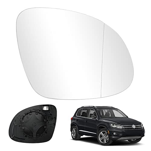 Spiegelglas Ersatz für VW Tiguan 2007-2016/Sharan 2010-2022, Außenspiegel Glas Asphärisch Ersatz für Skoda Yeti 2014-2017, Außenspiegel Verstellbar Geeignet, Umkehrlinse Rückfahrglas Spiegel (Rechts) von JinsenTGG