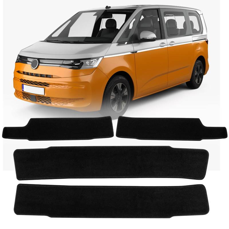 Teppiche Fußmatten Ersatz für VW T7, Teppichbodenmatte 4 Teilig Set, Camping Wohnmobil Einstiegs-Teppichmatte, Eingangstürmatte, Enthalten Berührungsverschlüsse von JinsenTGG