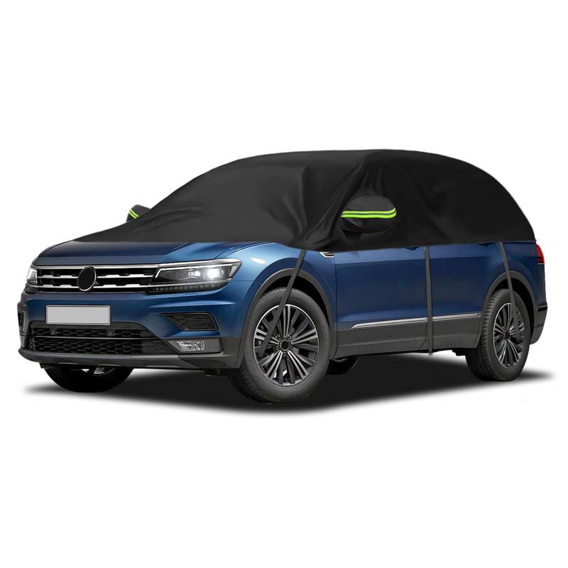 Universelle Halbgarage für SUV-Modell 399*150*59cm, Autoabdeckung Wasserdicht Ersatz für VW Tiguan LWB/Hyundai Tucson LWB, für Model Y, für XC60, Autoplane Halbabdeckung für Allwetter, UV-Beständige von JinsenTGG