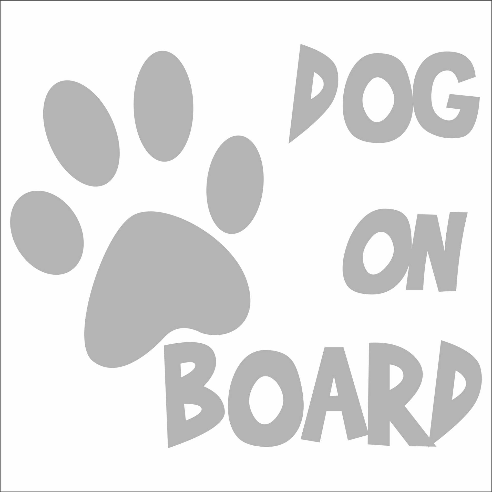 Jintora Aufkleber für Auto - Autoaufkleber - JDM - Die Cut - Dog on Board - 115x99 mm - JDM - Die Cut - Bus - Fenster - Heckscheibe - Laptop - LKW - Tuning - Silber von Jintora