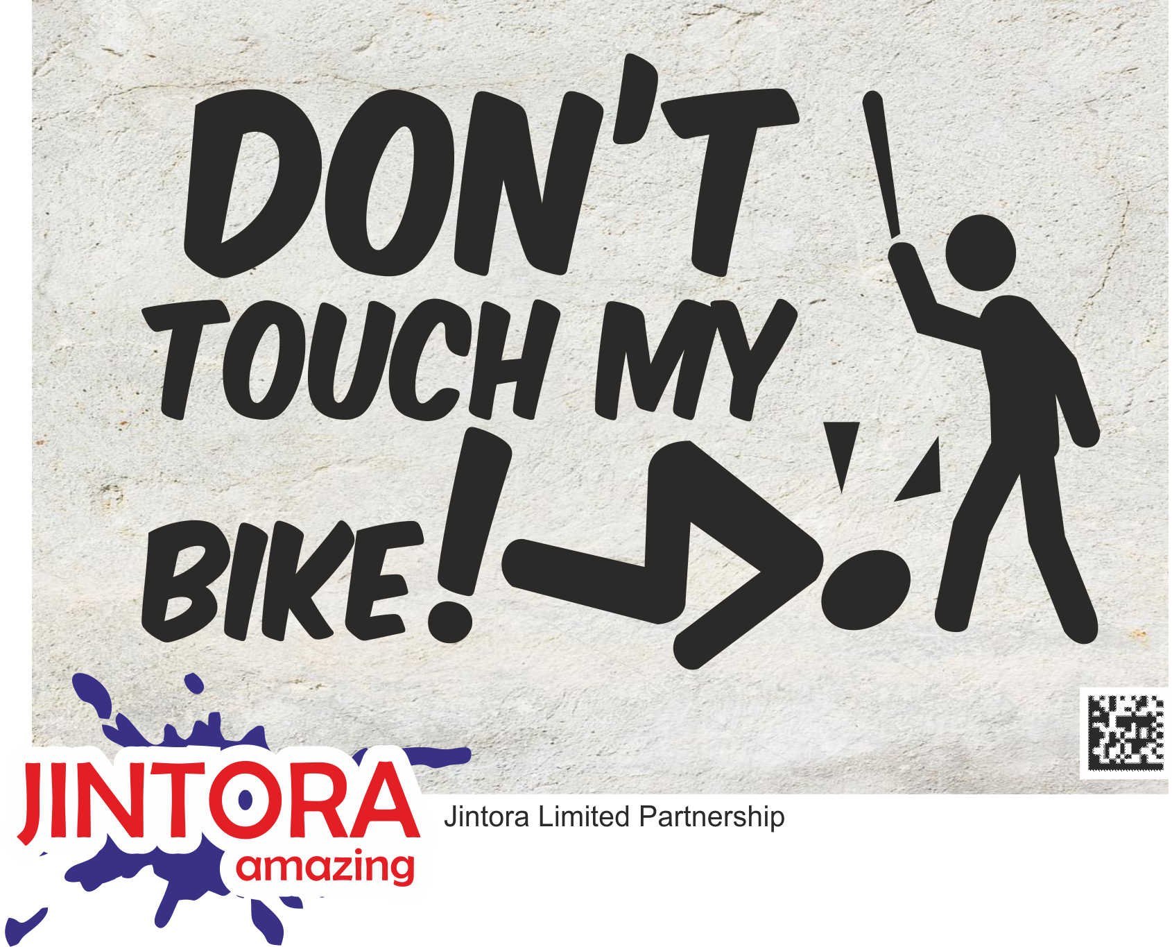 Jintora Aufkleber für Auto - Autoaufkleber - JDM - Die Cut - Dont Touch My Bike! - 154x99 mm - JDM - Die Cut - Bus - Fenster - Heckscheibe - Laptop - LKW - Tuning - schwarz von Jintora