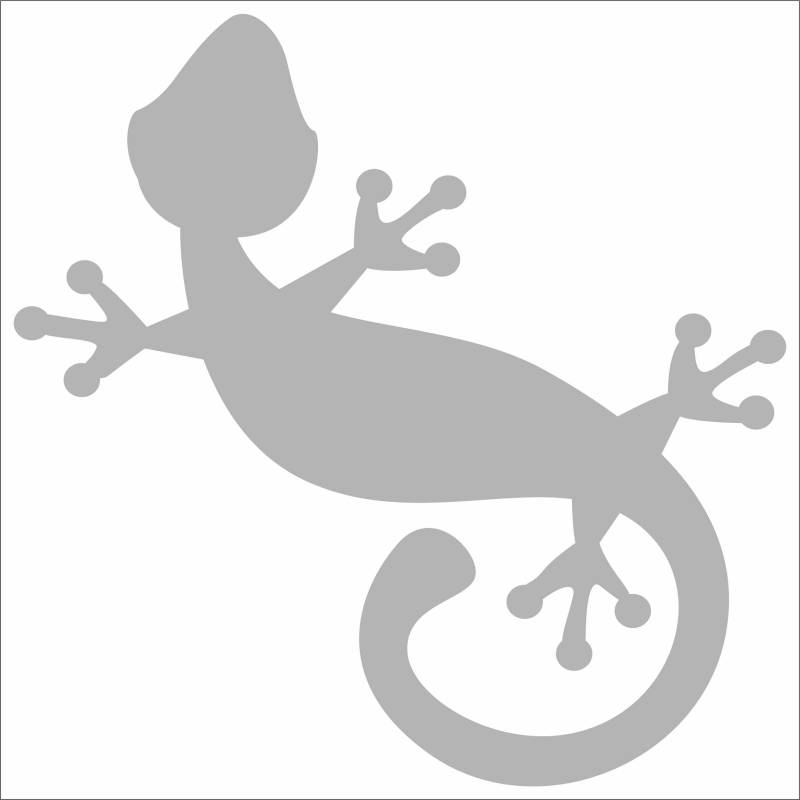 Jintora Aufkleber für Auto - Autoaufkleber - JDM - Die Cut - Gecko - 99x98 mm - JDM - Die Cut - Bus - Fenster - Heckscheibe - Laptop - LKW - Tuning - Silber von Jintora