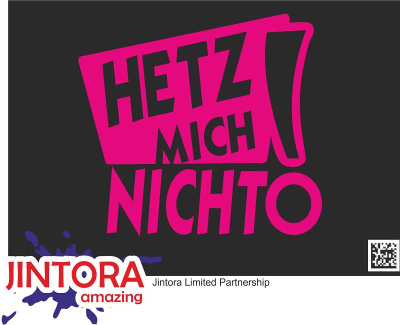 Jintora Aufkleber für Auto - Autoaufkleber - JDM - Die Cut - Hetz! Mich Nicht - 108x99 mm - JDM - Die Cut - Bus - Fenster - Heckscheibe - Laptop - LKW - Tuning - pink von Jintora