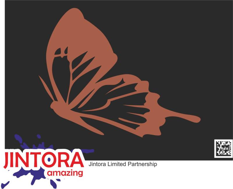 Jintora Aufkleber für Auto - Autoaufkleber - JDM - Die Cut - Schmetterling - 123x99 mm - JDM - Die Cut - Bus - Fenster - Heckscheibe - Laptop - LKW - Tuning - braun von Jintora