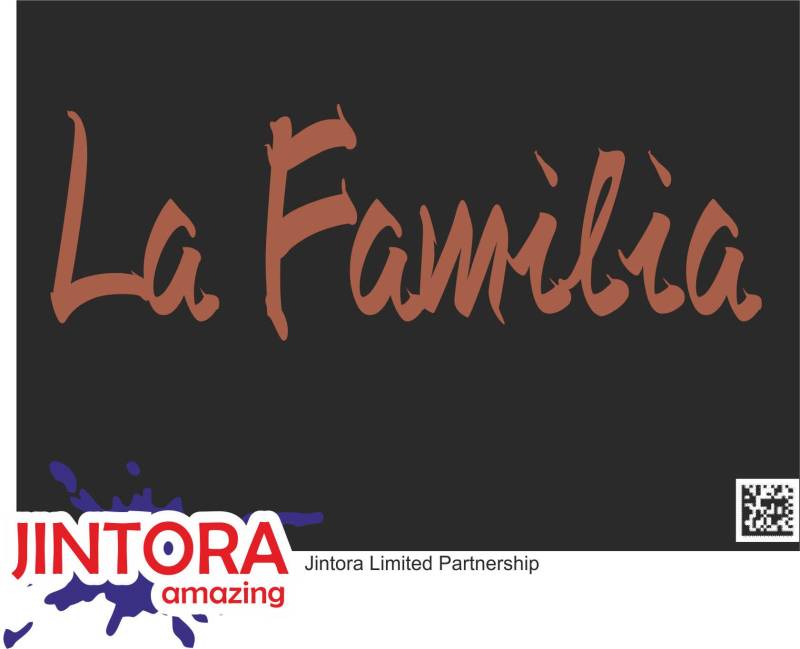 Jintora Aufkleberfür Auto - Autoaufkleber - JDM - Die Cut - La Familia - 210x70 mm - JDM - Die Cut - Bus - Fenster - Heckscheibe - Laptop - LKW - Tuning - braun von Jintora