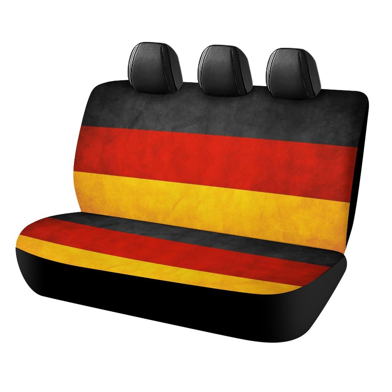 JiuPopular Auto Rücksitzbezug Deutschland Flagge Auto Sitzbezug Universal Sitzbezüge Set für die meisten Autos LKW SUV von JiuPopular