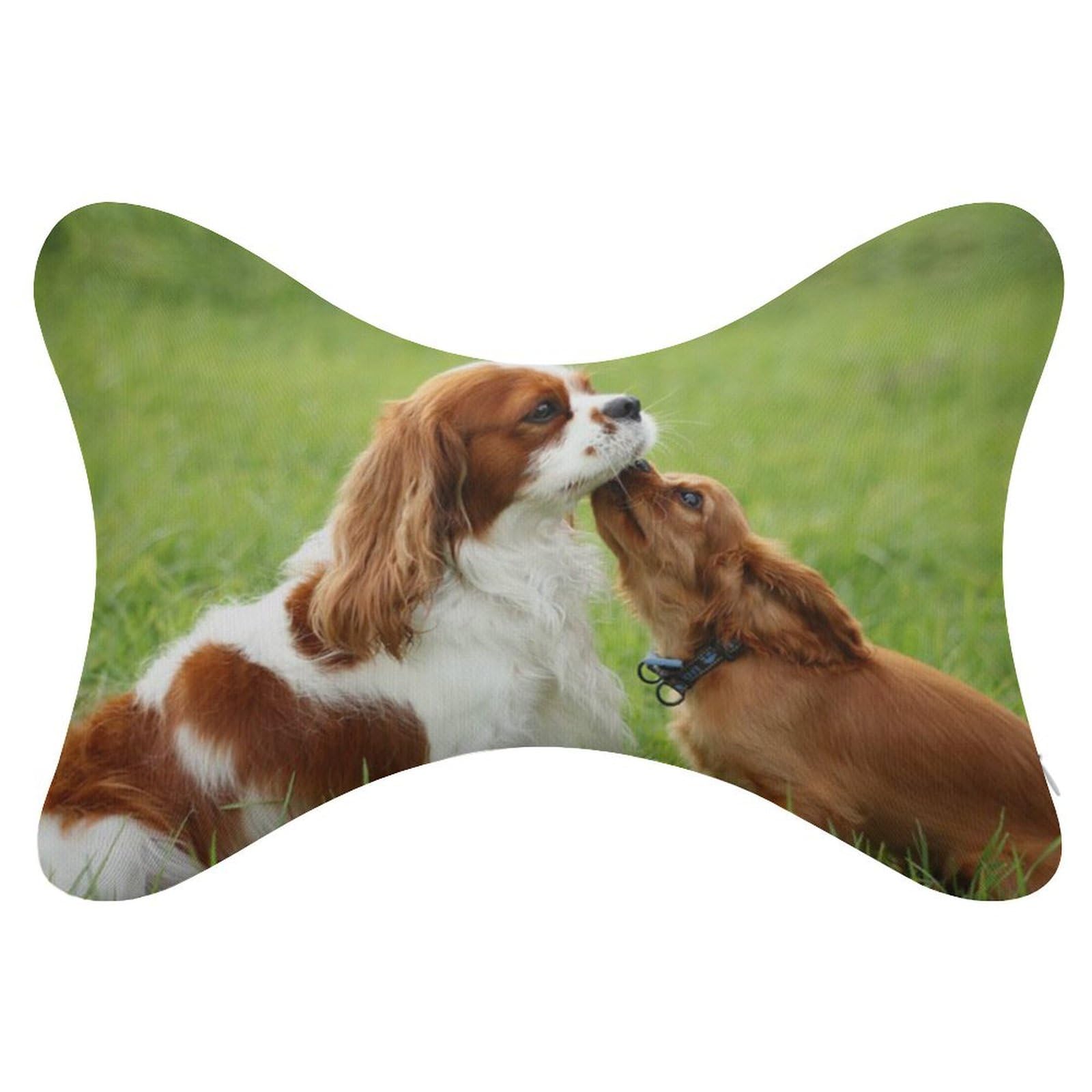 JiuPopular Autositzkissen, Cavalier King Charles Spaniel, Kopfstützenkissen, Auto-Nackenstützkissen für Fahrer oder Beifahrer, 2 Stück von JiuPopular