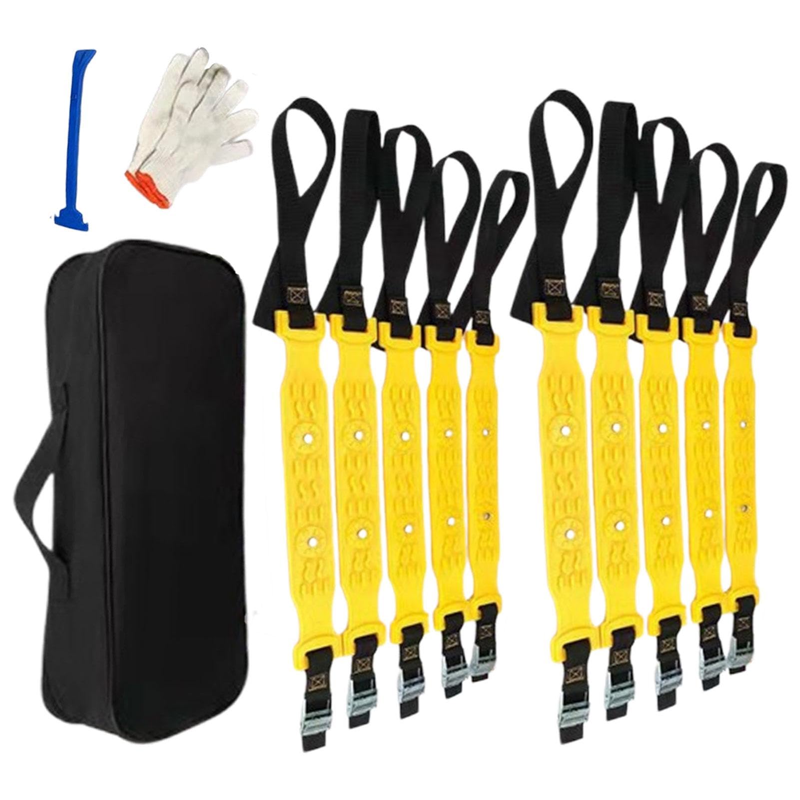 Auto Schneeketten, Schneeketten für Autoreifen, Heavy Duty Schneeketten, Schneeketten 10pcs - Heavy Duty Schneeketten für Autoreifen, Traktion Schlammketten von Jlobnyiun