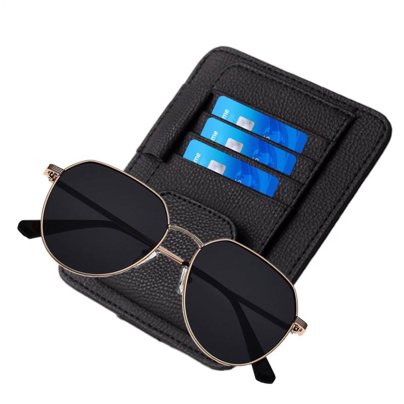 Auto Sun Visor -Dokumenthalter, Auto Visorkartenhalter - Auto -Sonnenbrille Halter | Visierdokument Organizer mit Sonnenbrillen Clip für Fahrzeugwagen von Jlobnyiun