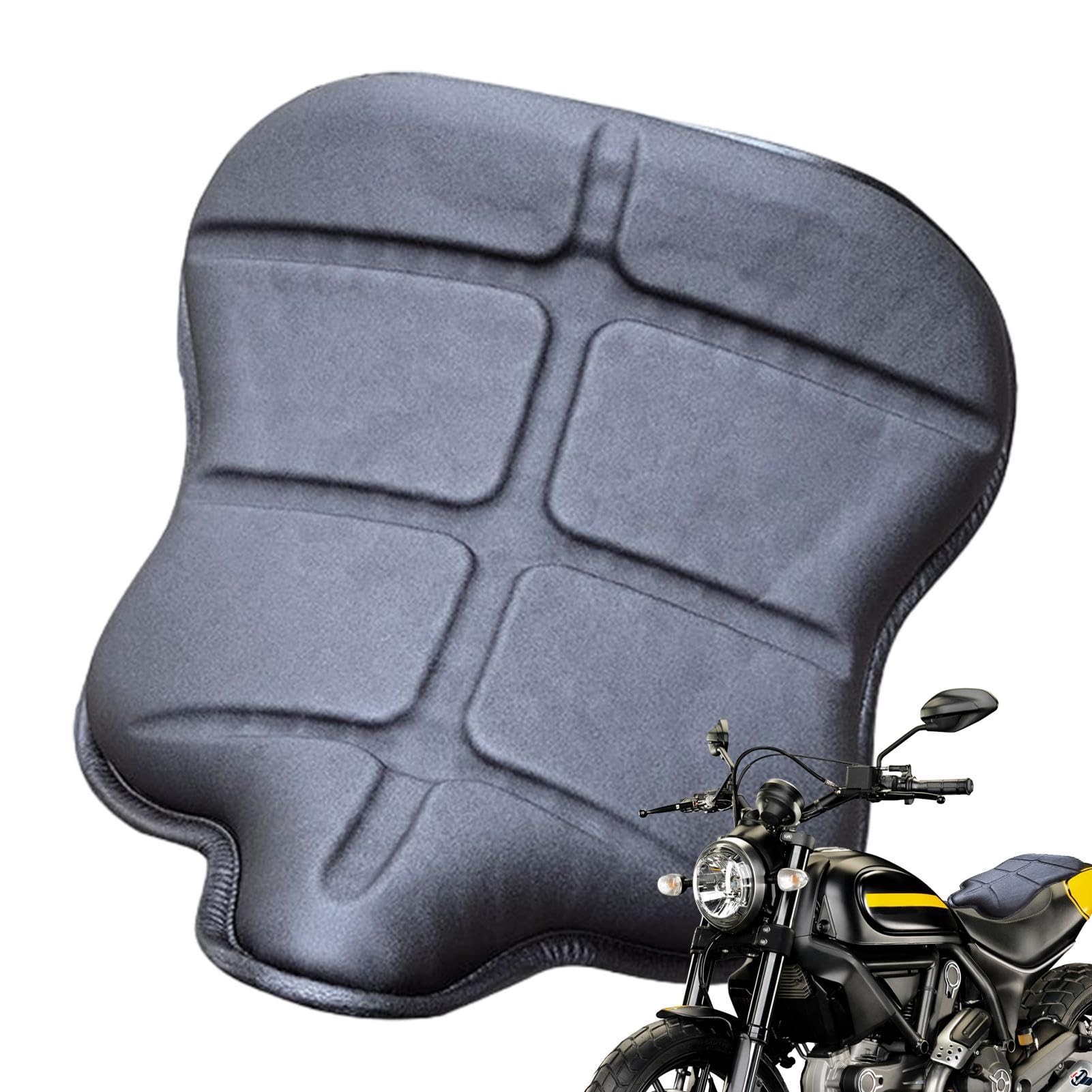 Jlobnyiun Motorrad-Sitzpolster aus Gel, stoßdämpfendes Motorrad-Sitzpolster, atmungsaktives 3D-Wabengel-Motorradkissen, Stoßdämpfung, Motorradzubehör für Sitzbezug von Jlobnyiun