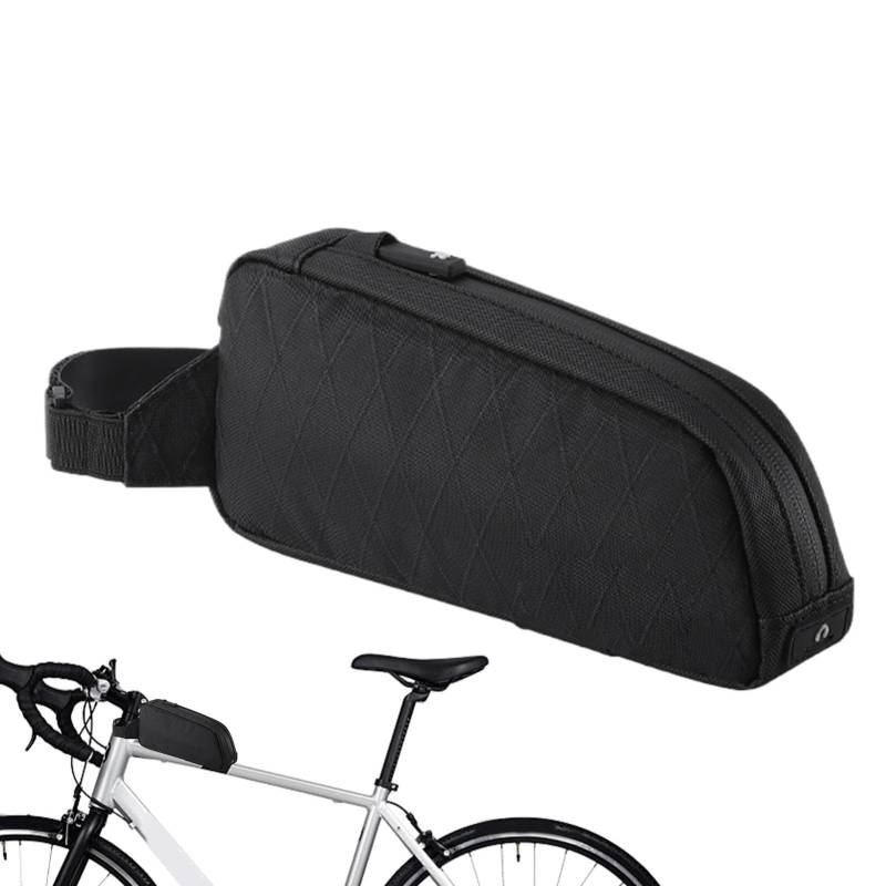 Jlobnyiun Oberrohrtasche, Fahrrad-Oberrohrtasche | Fahrradrahmentasche Mit Großem Fassungsvermögen, Biker-Handyhaltertasche, Fahrradaufbewahrungstasche Mit Reißverschluss Für von Jlobnyiun