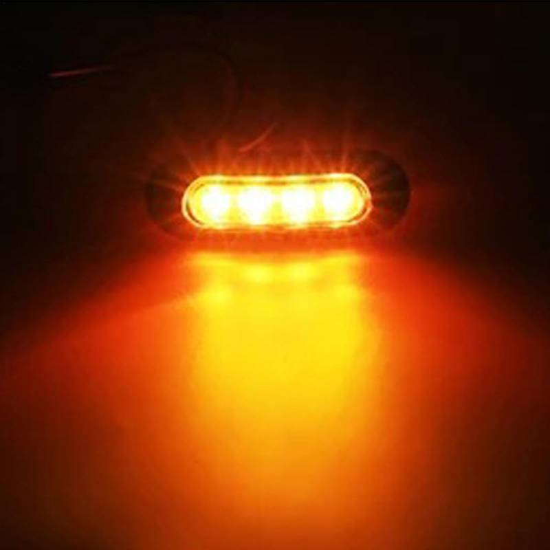 Seitenmarkierungsleuchte für LKWs, LED, Seitenmarkierungsleuchten und Blinker, 4 LEDs, 12/24 V, wasserdicht, IP67 von Jlobnyiun