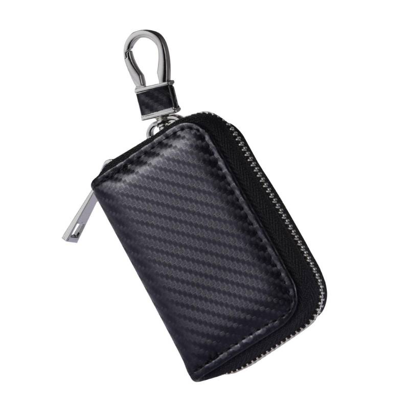 Keyless Schutz Autoschlüssel Tasche Autoschlüssel Signal Abschirmbox RFID Diebstahlschutzbox aus Leder Fernbedienung schlüsseletui, Kohlefaser von Joayuezo