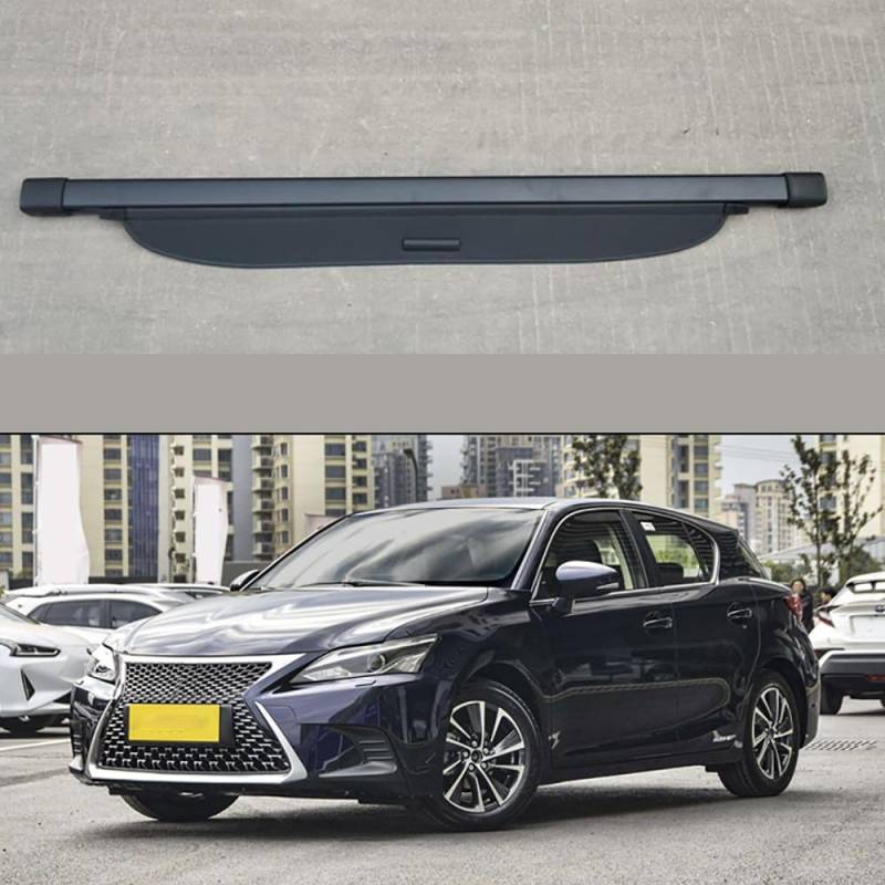 Auto Einziehbarer Netze Laderaumabdeckung Kofferraum Hutablage für Lexus CT200h CT F Sport 2011-2023 von JoboJi