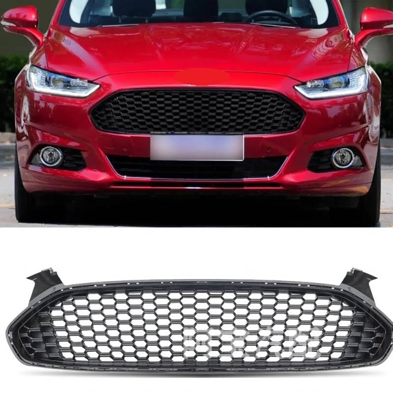 Kühlergrille Front Bumper Grille für Ford Mondeo 2013 2014 2015 2016 Car,All black von JoboJi