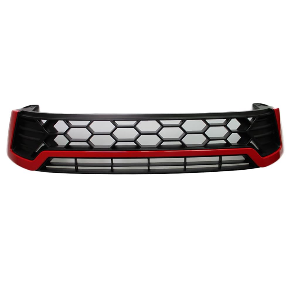 Kühlergrille Front Bumper Grille für Toyota Hilux Revo 2015 2016 2017 2018 2019 2020 Car,RED WITH LED von JoboJi