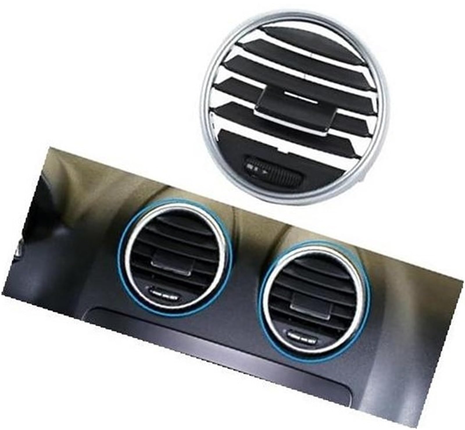 Auto-Lüftungsabweiser, Jodriva For, W164 M 164 ML GL Klasse 300 350 400 450 2005-2012 Armaturenbrett Zentrale Links Rechts A/C Air Vent Grille Outlet Panel(Black Central 1pc) von Jodriva