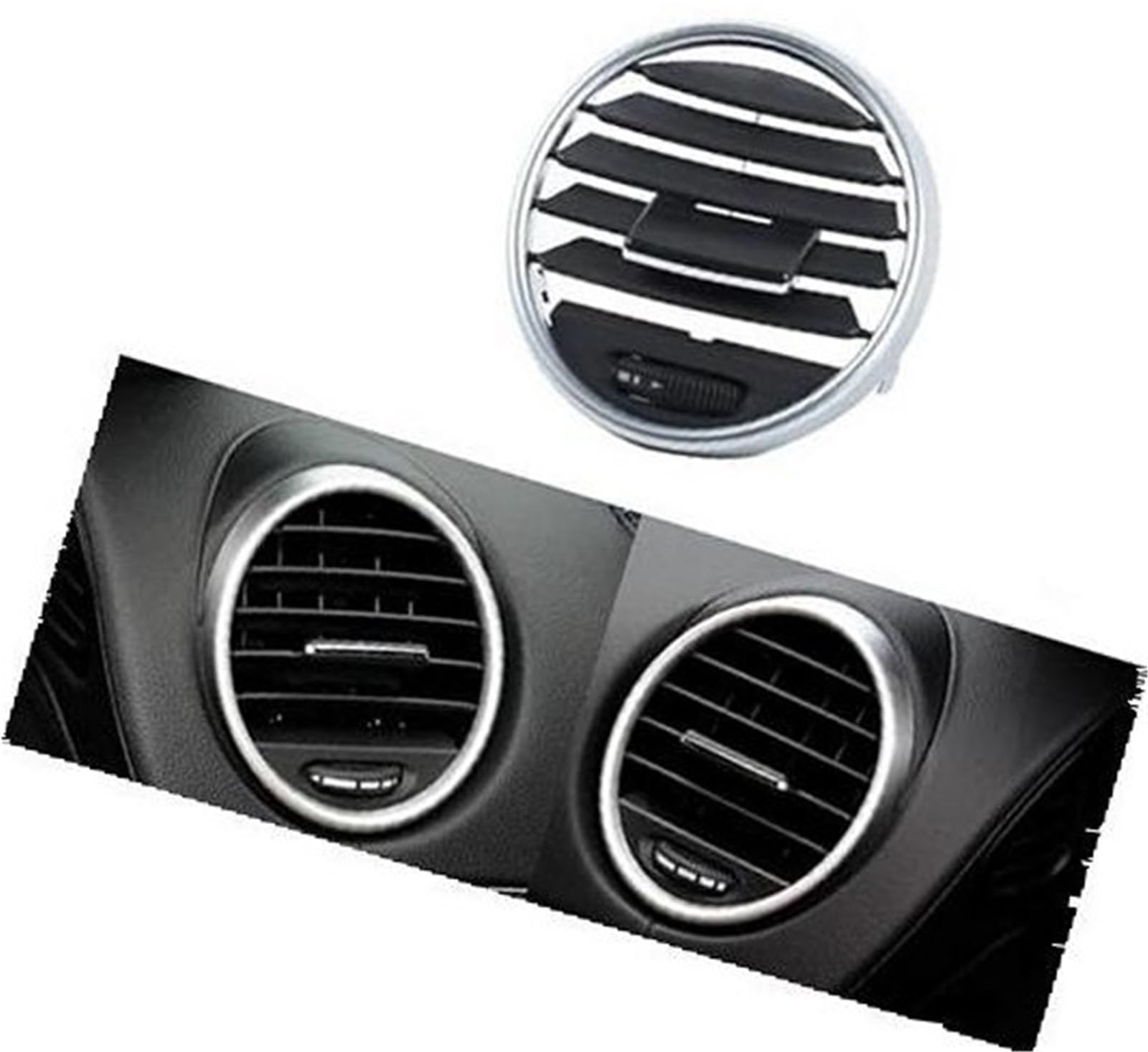 Auto-Lüftungsabweiser, Jodriva For, W164 M 164 ML GL Klasse 300 350 400 450 2005-2012 Armaturenbrett Zentrale Links Rechts A/C Air Vent Grille Outlet Panel(Black L or R 1pc) von Jodriva