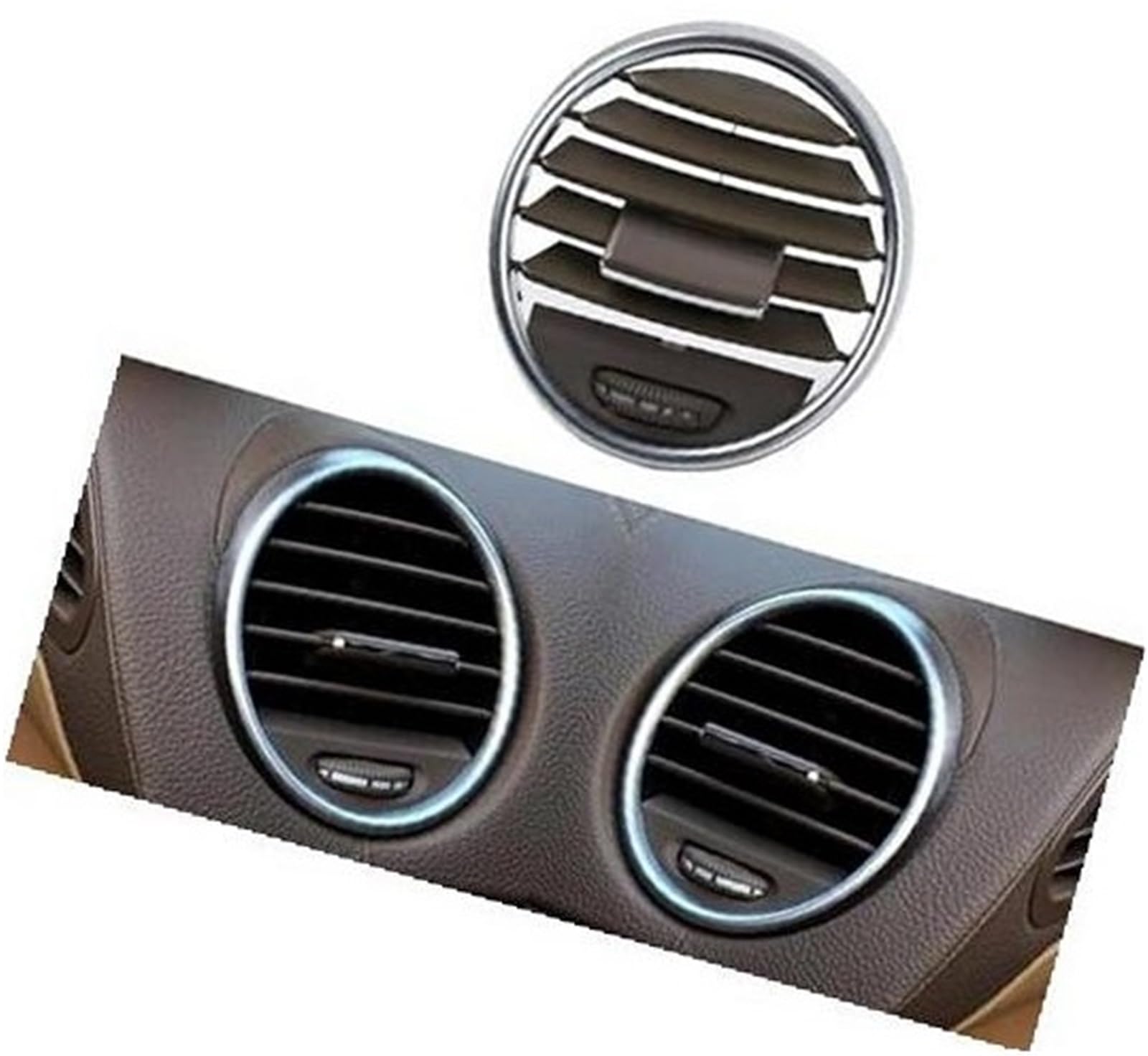 Auto-Lüftungsabweiser, Jodriva For, W164 M 164 ML GL Klasse 300 350 400 450 2005-2012 Armaturenbrett Zentrale Links Rechts A/C Air Vent Grille Outlet Panel(Brown L or R 1pc) von Jodriva