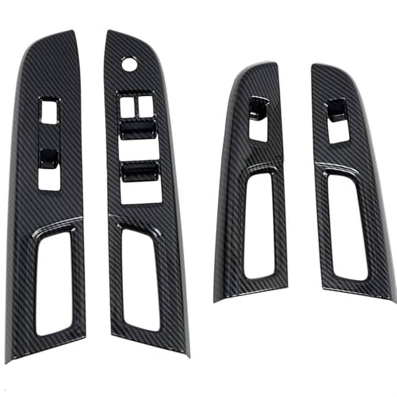 Dekorplatte für Schalthebel, Jodriva Fensterglas-Hebeknopf-Trimmschalterabdeckung, Türarmlehnenverkleidung, for Subaru, for WRX WRX STI 2015–2020 LHD von Jodriva