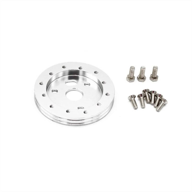 Jodriva 0, 5 Zoll 6 Loch Auto Lenkrad Hub Adapter Boss Kit Zuschuss APC 3 Loch Lenkradnabensatz(Silver) von Jodriva