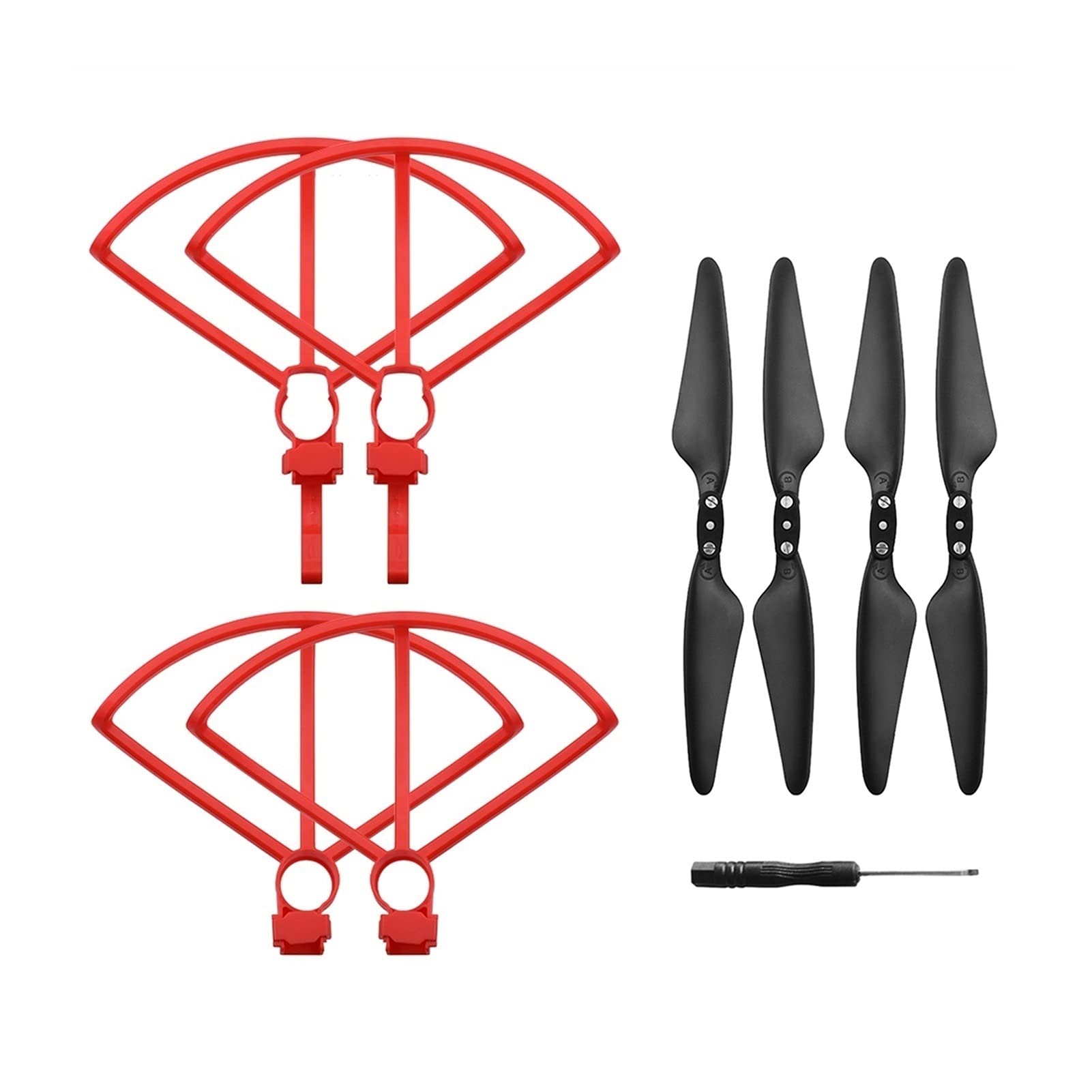 Jodriva 1/2/4 Paar Schnellspanner-Propellersockelschraubenschlüssel, Faltbare Propellerblätter, Zubehör, for HUBSAN, Zino H117S Flugzeug-RC-Drohne Ersatzklingen für Drohnen(Set A) von Jodriva