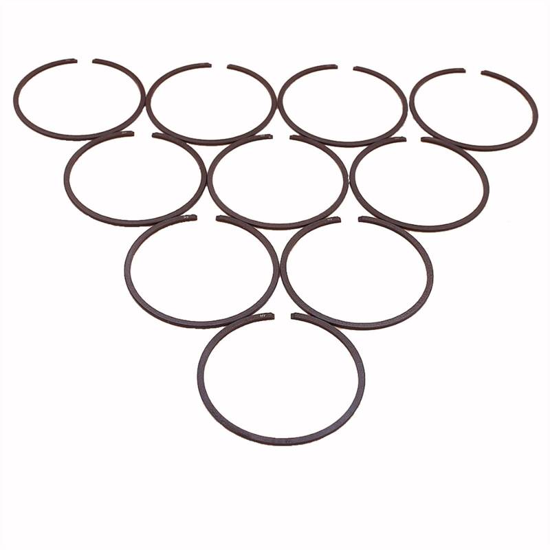 Jodriva 10 Stück Los 34 mm 35 mm 37 mm 38 mm 40 mm 42,5 mm 44 mm 45 mm 46 mm 47 mm 50 mm 52 mm 54 mm x 1,2 mm Kolbenring, for Husqvarna, for STIHL Kettensäge Kolbenring(44mm x 1.2mm) von Jodriva