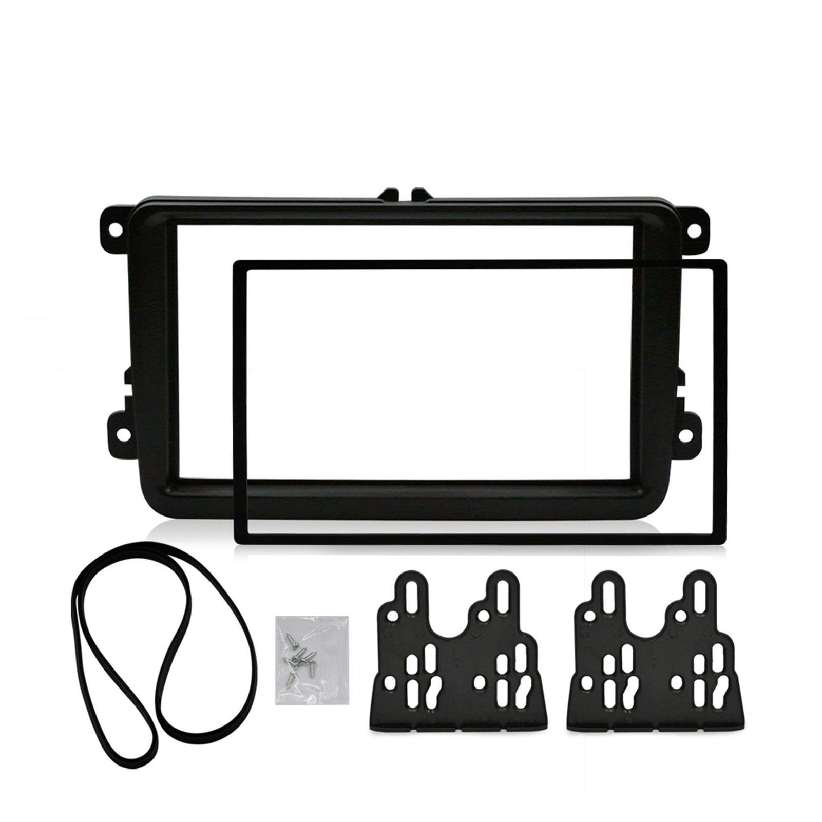 Jodriva 18Free Car DVD-Frame, for Volkswagen, for Jetta, for Caddy, TOUREG CAR Stereo Radio Dash Installation Mount Bezel Trim KIT Fascia Facia 2DIN Autoradio-Armaturenbrett-Kit(178x102mm) von Jodriva